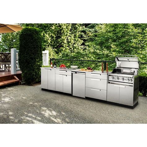 newage products outdoor kitchen cabinets stainless steel countertop|newage outdoor kitchen sets.